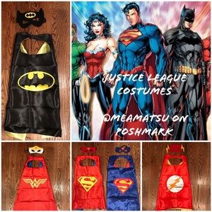 🎁🎉 Justice League Kids Cape/Mask Sets
